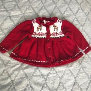 Janie & Jack knit reindeer Christmas sweater